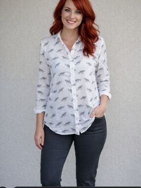 NWT Womens JANE + DELANCEY Long Sleeve Shirt, Size  L.